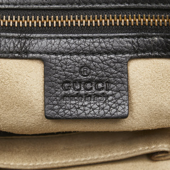 GUCCI Black Leather Boston Bag - Picture 14 of 16